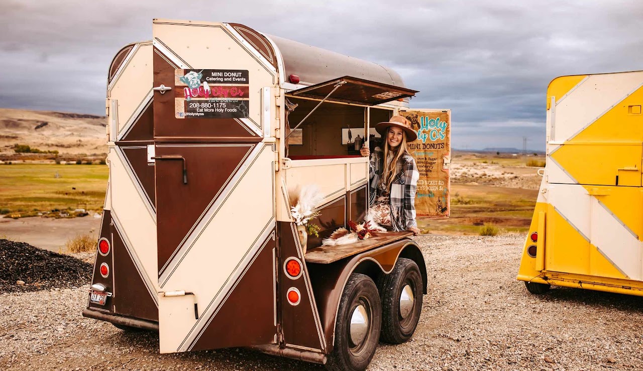 Josie in her horse trailer