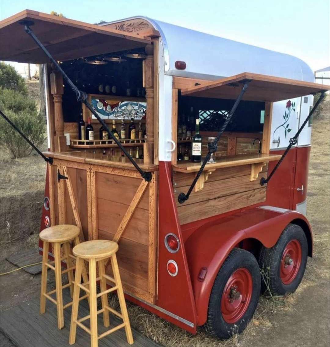 Rita Rose in her bar stall